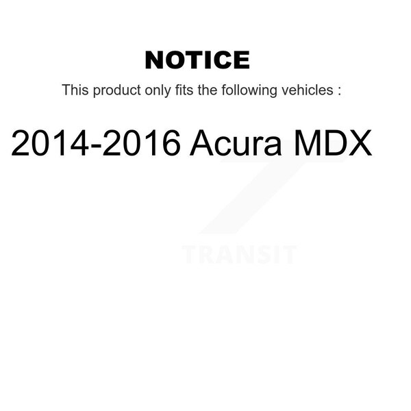 Front Rear Disc Brake Rotors Kit For 2014-2016 Acura MDX